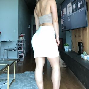 White mini skirt Naked Wardrobe